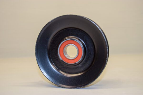 A black and red object is sitting on the floor