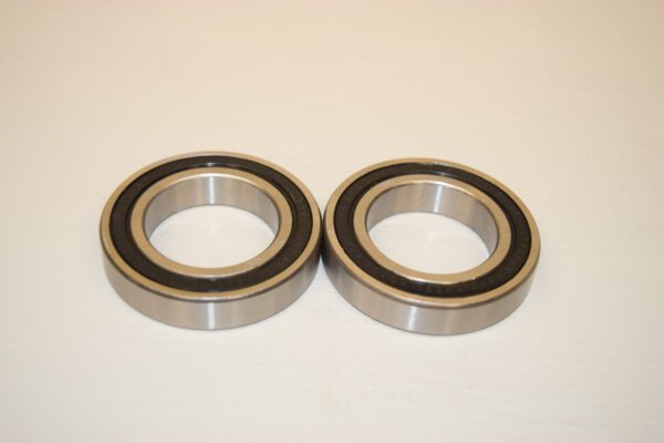 A pair of bearings for the front wheel.