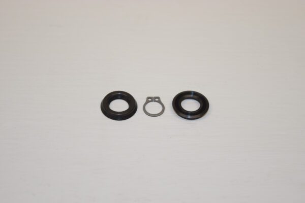 A set of two oil seals and one ring.