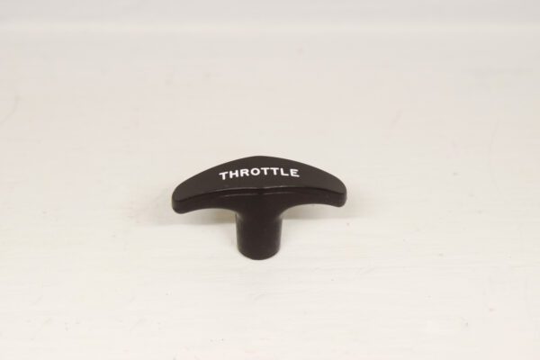 A Throttle T- Knob - Wheel Horse with the word throttle on it.