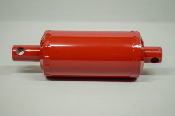 A red cylinder with a white background