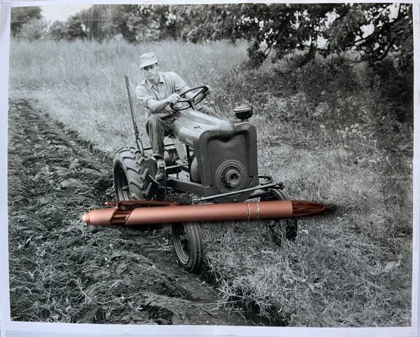 Reproduction Vintage Wheel Horse Senior Plowing Photo